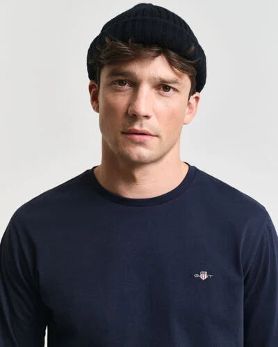 Gant tshirt גאנט חולצת טישרט שרוול ארוך בצבע נייבי